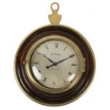 A 19th Century Sedan clock, W Frost, London, the silvered signed dial with black Roman hours and