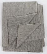 A Welsh blanket, grey angled line design, 130cm x 215cm approximately