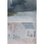 Lois Hopwood (Contemporary) two paintings, House at Chun Bridge, acrylic on board, 36cm x 27cm