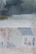 Lois Hopwood (Contemporary) two paintings, House at Chun Bridge, acrylic on board, 36cm x 27cm