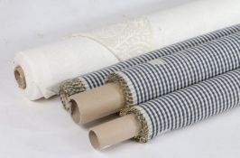 Three rolls of Lewis & Wood cotton fabric, Chelsea check, 2 meters, 3.5 meters and 8 meters,