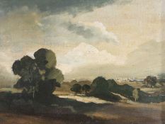 Modern British School (20th Century) Rolling Landscape oil on board 29 x 39cm (11.5" x 15.5")