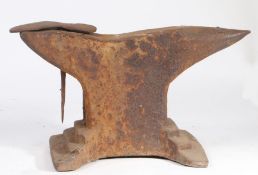 An iron anvil/shoe last, 59.5cm wide, 33.5cm high, 31cm deep