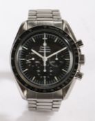 An Omega Speedmaster Professional gentleman's stainless steel wristwatch, movement no. 39183713,