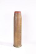 British Naval 4.5 inch gun shell case, dated 1976 to the base, 64 cm in height