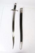 British 1856 Pattern Yataghan Sword Bayonet by Charles Reeves & Co of Birmingham, single fullered