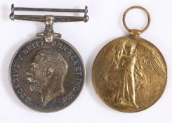 First World War pair of medals, 1914-1918 British War Medal and Victory Medal (1435. 1. A.M. E.G.