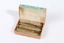 Box of 5 Hollands .244 Magnum Game/Hunting rounds, aluminium tip, by ICI/Kynoch, inert