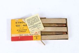 Box of five .500/.465 game/hunting rounds by Kynoch, inert