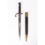 Brazilian M1908 Knife Bayonet for use with the Mauser 7mm M1908 Rifle produced in Brazil, this