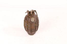 Second World War British No 36 Grenade, stamped with 'REM ' on the casing, maker unknown, marked