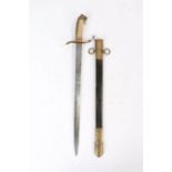 Early 20th century Royal Navy Midshipman's Dirk, blade etched with cypher of Edward VII and