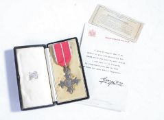 Military M.B.E. attributed to Lieutenant Harold Lindsay, Kings Own Royal Regiment, medal held in