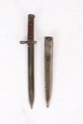 Austrian M1895 Knife Bayonet, ricasso marked with 'MO' within an oval for the maker Moravske