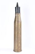 British 20 Pounder mK 2 APDS shell case with wooden projectile, base of case dated 1953, inert