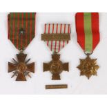 First World War French Croix de Guerre 1914-1915 with bronze star device, Croix du Combattant