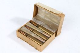 Box of ten .256 Magnum rounds by Gibbs, inert