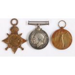 First World War trio of medals, 1914-1915 Star, 1914-1918 British War Medal, and Victory Medal (57