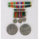White Metal example of the Battle of Jutland commemorative medal, with crossed white ensign and