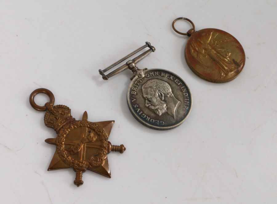 First World War trio of medals, 1914-1915 Star, 1914-1918 British War Medal, and Victory Medal (57 - Image 4 of 5