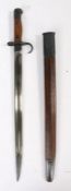 First World War unit marked British Pattern 1907 Bayonet with hooked quillon by Enfield, crown