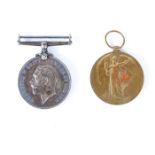First World War pair of medals, 1914-1918 British War Medal and Victory Medal (30448 PTE. J. FODEN