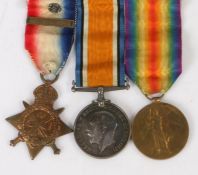 First World War Mons trio, 1914 Star with clasp '5th Aug.-22nd Nov.1914' (29480 GNR. G.E. POTTER.