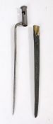 18th Century Land Pattern Brown Bess Socket Bayonet Circa 1770-1790, the number '19' stamped to