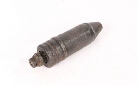 Second World War German 5cm APBC projectile with base fuze/tracer element, dated 1941, inert