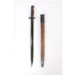 Second World War Pattern 1907 Sword Bayonet, date 2/43 to ricasso with 'OA' for the maker Orange