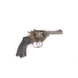 British Webley Mk IV .38 service revolver, serial number B 42883, six shot cylinder, bladed front