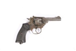 British Webley Mk IV .38 service revolver, serial number B 42883, six shot cylinder, bladed front