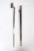 British Pattern 1876 Socket Bayonet for the .45 calibre Martini Henry Rifle, stamped to the