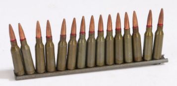 Charger clip of Russian 5.45 rounds for the AKM, 15 rounds in all, inert