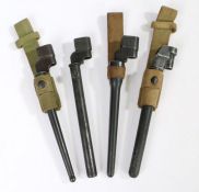 Selection of British No.4 Spike Bayonets starting with the Scarce No.4 Mk1 Cruciform Spike