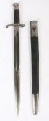 British Pattern 1887 Mk 4 Sword Bayonet, 'WD' with broad arrow and Enfield inspection marks to