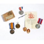 1914-1918 British War Medal (62392 PTE. E.J. GOSLING CHES. R.), together with a Victory Medal (78196