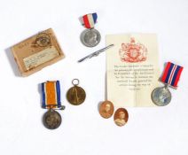 1914-1918 British War Medal (62392 PTE. E.J. GOSLING CHES. R.), together with a Victory Medal (78196