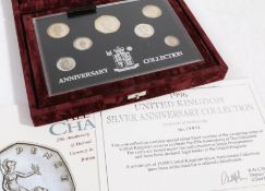Royal Mint 1996 silver proof anniversary collection, 25th anniversary of decimal currency in