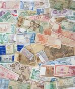 World banknotes, to include Australia, Mexico, Norway, Botswana, Portugal, Zimbabwe, South Africa