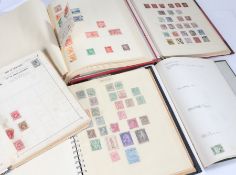 Stamps, British Empire, five albums, pre QEII, GB 1d reds (5)