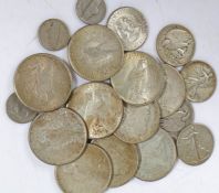 A collection of American coins, to include ten one dollar coins, two 1921, three 1922, five 1923,