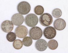 A collection of coins, to include Half Crowns, William IIII, Victoria, George V, Florin Victoria and