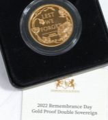 Harrington & Byrne 2022 Remembrance Day double sovereign, 16g, boxed