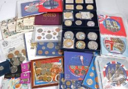 A collection of coins and banknotes, to include British banknote coins, the wisdom and wit of