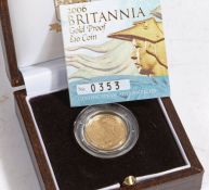 Royal Mint 2006 Britannia gold proof £10 coin, cased