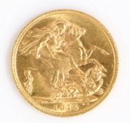 A George V sovereign, 1914, St. George and the dragon