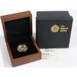 Royal Mint 2011 Britannia gold proof £10 coin, cased