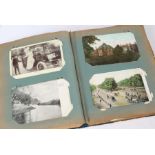 Postcards, pre 1920's, in album + loose, approximately 400 (qty)