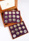 Royal Mint Queen Elizabeth II Golden Jubilee Collection of twenty-four silver proof coins, housed in
